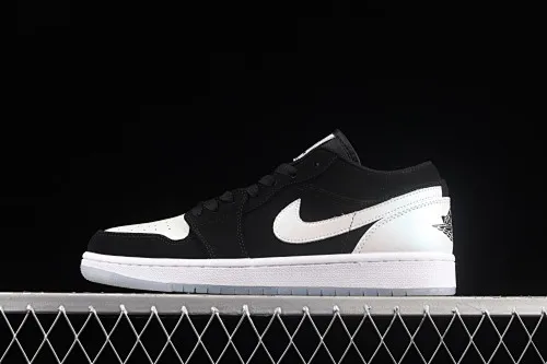 All categories Air Jordan Jordan series basketball shoes Air Jordan 1 Low Air Jordan 1 AJ1 Joe 1 black and white laser low-top retro cultural basketball shoes DH6931-001